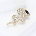 Alloy Rhinestone One Eye Snake Brooch Pin For Apparel view 3