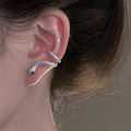 Copper Zircon Snake Wrap Stud Earrings For Women Chic Animal Zodiac Fashion Jewelry view 3