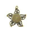 Star Flower Round Pendant Tray Jewelry Making Component view 5