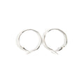 Style Elegant Silver Alloy Irregular Geometric Hoop Earrings For Women Minimalist Face Slimming Earrings view 5