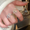 Gold Plated Zircon Snake Open Ring For Women view 2