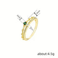 Palace Style Double Layer Zircon Ring For Women Elegant European American Jewelry view 4