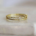 Palace Style Double Layer Zircon Ring For Women Elegant European American Jewelry view 3