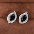 Micro Pave Forest Style Leaf Stud Earrings, Niche Light Luxury Daily Jewelry Accessories view 5