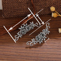 Vintage Rose Flower Stud Earrings For Women, Antique Silver Romantic Niche Floral Ear Jewelry view 4