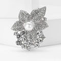Alloy Rhinestone Leaf Brooch Pin For Women's Suit And Cardigan view 2