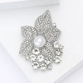 Alloy Rhinestone Leaf Brooch Pin For Women's Suit And Cardigan view 3