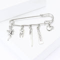 Electroplated Alloy Medical Pin Brooch For Women Suit Coat Decoration view 3