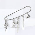 Electroplated Alloy Medical Pin Brooch For Women Suit Coat Decoration view 2