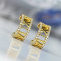 European American Micro Inlaid Zircon Earrings, Roman Numeral French Style Fashion Jewelry view 1