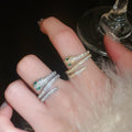 Gold Plated Zircon Coiled Snake Open Ring For Women view 1