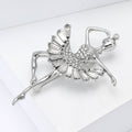 Alloy Rhinestone Ballet Girl Brooch Elegant Women Coat Lapel Pin view 3