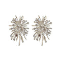 Light Luxury Alloy Firework Rhinestone Geometric Line Stud Earrings For Women view 5