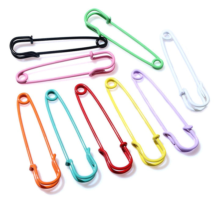 Colorful Eco Painted Iron Safety Pin Brooch Clasp With Pendant Doll Charm For Accessories
