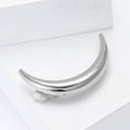 Alloy Polished Moon Brooch For Women's Suit And Coat Decoration view 3