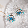 Bohemian Colorful Gradient Enamel Alloy Crab Hoop Dangle Earrings For Women Cute Light Luxury Statement Earrings view 4