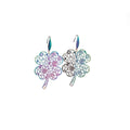Bohemian Iridescent Purple Gradient Hollow Leaf And Spiral Alloy Filigree Drop Hook Fashion Earrings view 5