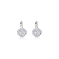 Elegant French Luxury Sparkling Zircon Geometric Round Crystal Drop Dangle Statement Earrings view 5
