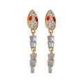 Vintage Alloy Rhinestone Snake Stud Earrings For Women, Light Luxury Animal Style view 5