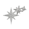 Alloy Rhinestone Eight Point Star Brooch Elegant Suit Lapel Pin view 5