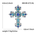 Alloy Cross Brooch For Trendy Women's Clothing Decoration view 4