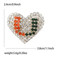 Alloy Rhinestone U Shape Heart Brooch Pin For Elegant Lapel Decor view 4