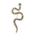 Vintage Alloy Enamel Snake Brooch Creative Lapel Pin For Suits view 5