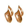 Irregular Geometric Metal Stud Earrings For Women, Chic Minimalist Light Luxury Fashion Jewelry view 5