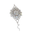 Sparkling Rhinestone Flower Copper Bangle Multi Wear Light Luxury Fashion Bracelet view 5