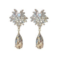 Light Luxury Alloy Rhinestone Teardrop Drop Earrings For Women Elegant Statement Design view 5
