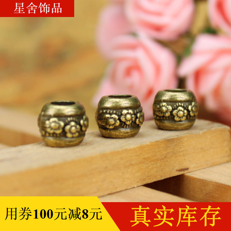 9.5x8mm Flower Edge Large Hole Alloy Spacer Bead