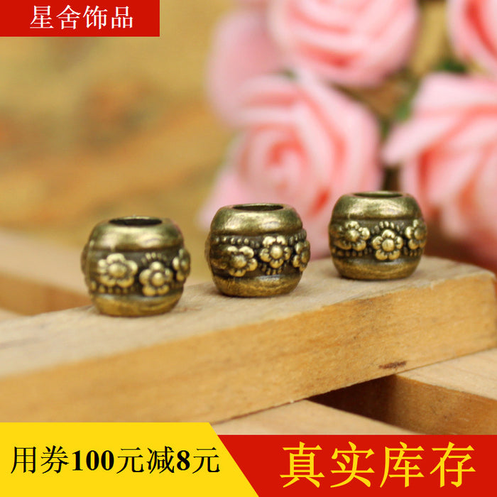 9.5x8mm Flower Edge Large Hole Alloy Spacer Bead