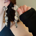 Light Luxury Alloy Irregular Geometric Round Tassel Drop Earrings For Women view 4