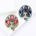 Alloy Rhinestone Balloon Flower Brooch For Women's Clothing Decoration view 1