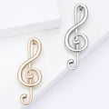 Alloy Polished Music Note Brooch Pin For Suits And Coats view 1