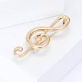 Alloy Polished Music Note Brooch Pin For Suits And Coats view 3