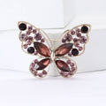 Alloy Rhinestone Hollow Butterfly Brooch Pin For Women's Apparel view 2