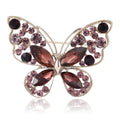 Alloy Rhinestone Hollow Butterfly Brooch Pin For Women's Apparel view 5