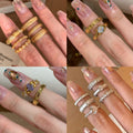 Vintage Zircon Wheat Open Ring With Retro Design For Women view 1