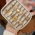 Vintage Zircon Wheat Open Ring With Retro Design For Women view 2