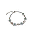 Light Luxury Copper Zircon Flower Star Bangle For Women Vintage Fashion Jewelry view 5