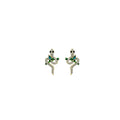 Luxury Full Rhinestone Snake And Bamboo Leaf Alloy Stud Earrings For Women Unique Vintage Style Earrings view 5