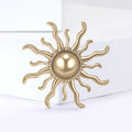 Alloy Polished Sun Brooch For Women's Suits And Sweaters view 2