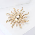 Alloy Polished Sun Brooch For Women's Suits And Sweaters view 3