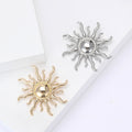 Alloy Polished Sun Brooch For Women's Suits And Sweaters view 1