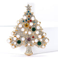 Metal Alloy Rhinestone Pearl Christmas Tree Brooch For Holiday Apparel view 1