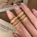 Vintage Zircon Tiger Eye Open Ring For Women view 3