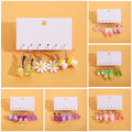 Sweet Daisy Flower Ice Cream Fruit Drink Acrylic Resin Alloy Hook Charm Set For Girls Earrings view 1