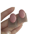 Retro Hong Kong Style Oval Colorblock Alloy Stud Earrings For Women Light Luxury Geometric Jewelry view 5