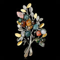 Gold Tone Silver Tone Christmas Tree Metal Brooch Pin view 2